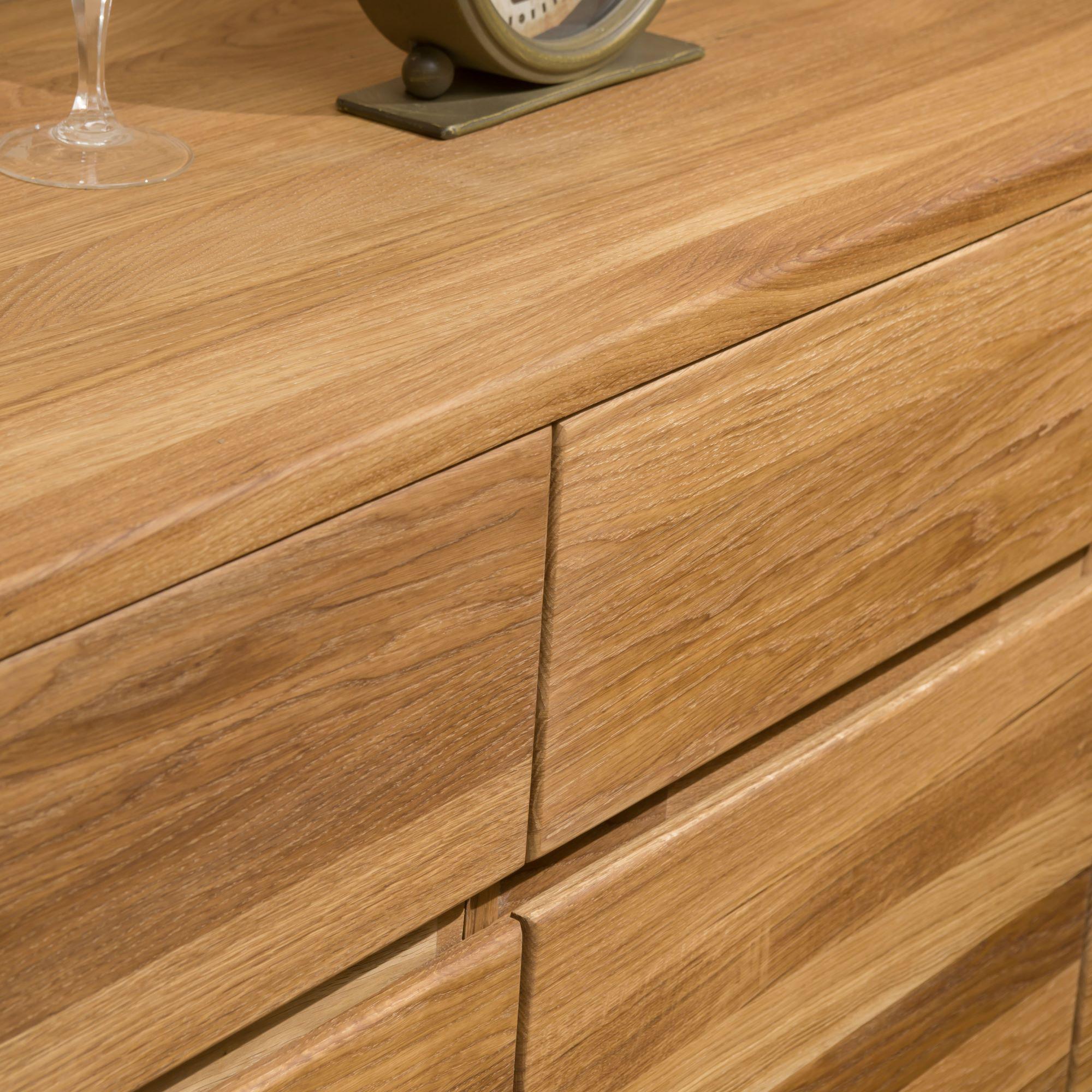 NordicStory Mueble Aparador Cajonera Madera Maciza Roble Nordico